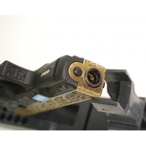 Страйкбольный пистолет WE Glock-19 Gen.3 Bronze, с гравировкой WE-G003BOX-FP